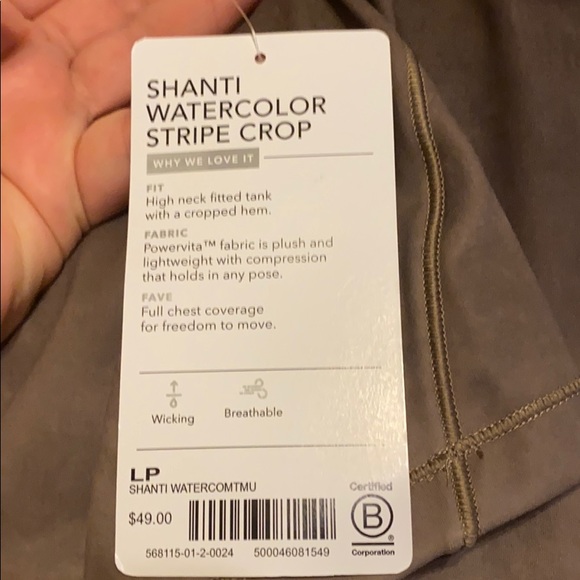 Athleta Shanti Watercolor Stripe Crop - Picture 10 of 12